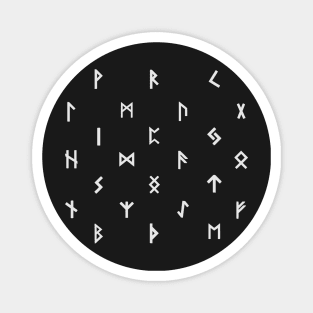 Futhark Rune Symbols Alphabet And Parttern Magnet